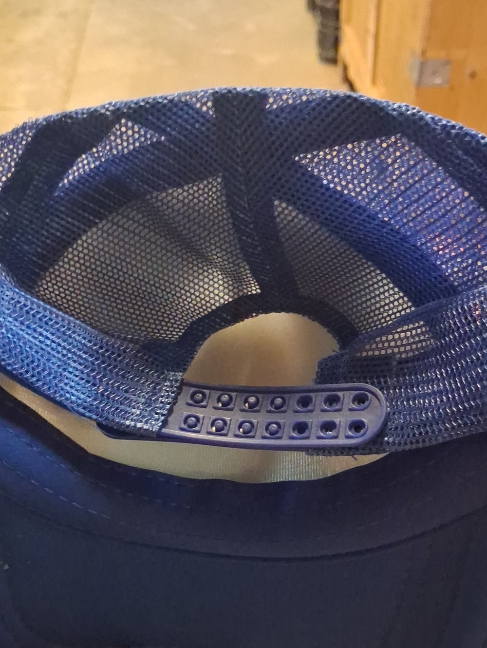 Blue Embroidered Cartoon Trucker Hat with Rhinestones - Picture 5 of 5
